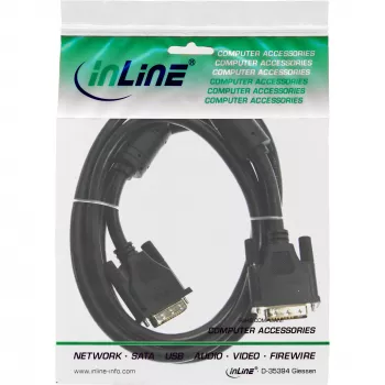 InLine DVI-D-kaapeli 18+1 uros/uros Single Link 2 ferriittisydäntä 2 m
