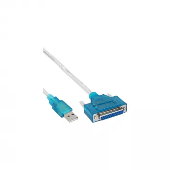 USB-tulostinkaapeli InLine 33397I 1,8 m Type-A-uros DB25-naaras