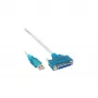 USB-tulostinkaapeli InLine 33397I 1,8 m Type-A-uros DB25-naaras