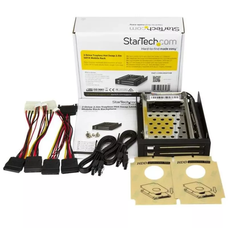 StarTech.com 2-aseman 2,5 tuuman trayton Hot-Swap-SATA-mobiiliteline-backplane