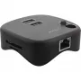 InLine USB 3.0 -monisovitin, 2x USB-A, RJ45, SD/microSD-kortinlukija, musta