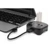 InLine USB 3.0 -monisovitin, 2x USB-A, RJ45, SD/microSD-kortinlukija, musta