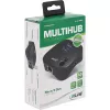 InLine USB 3.0 -monisovitin, 2x USB-A, RJ45, SD/microSD-kortinlukija, musta