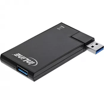 InLine USB 3.0 -keskitin kääntyvä, 4 porttia, musta