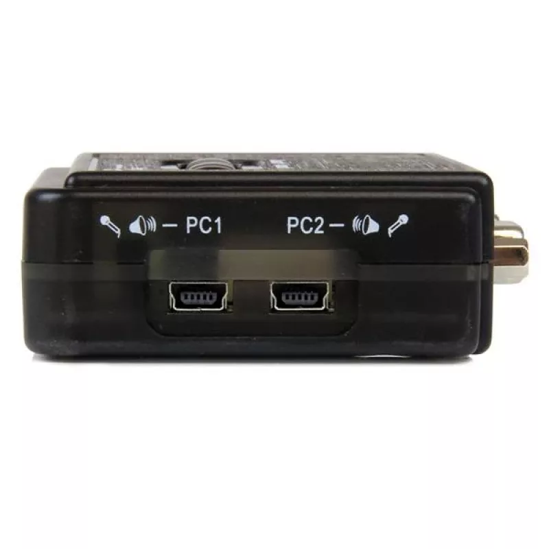 StarTech.com 2-porttinen musta USB-KVM-kytkinpaketti äänellä ja kaapeleilla
