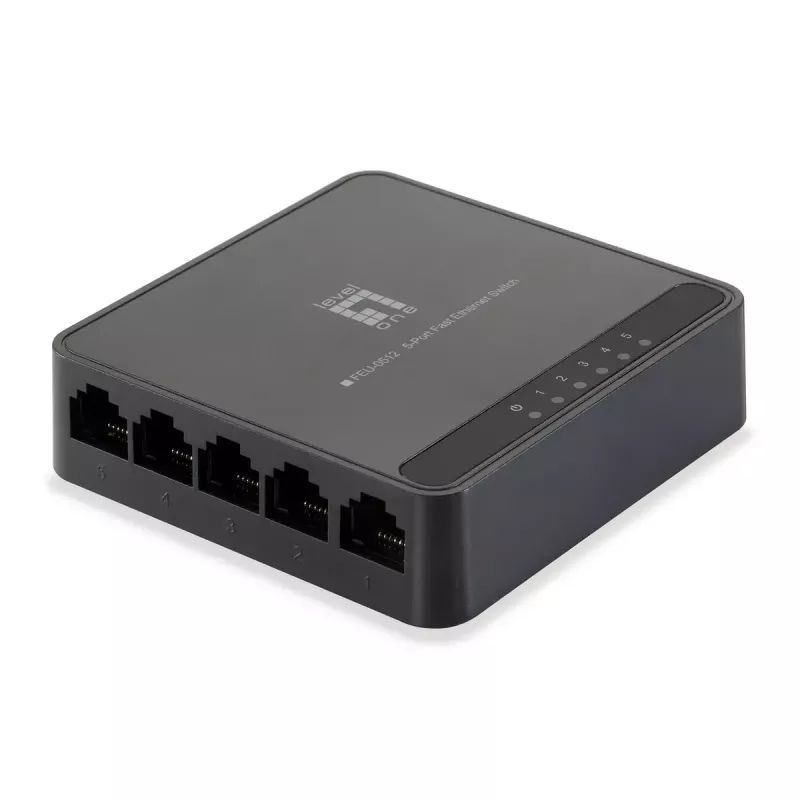 Verkkokytkin LevelOne FEU-0512 Fast Ethernet 10/100 musta