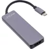 InLine-monikeskitin USB 3.2 Gen.1, 2x USB-A, HDMI 4K/30Hz, kortinlukija, alumiini, harmaa