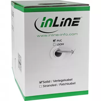 InLine massiivinen asennuskaapeli F/UTP Cat.5e AWG24 CCA PVC 100 m