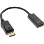 InLine DisplayPort-HDMI-sovitin äänellä, DisplayPort uros / HDMI naaras, 4K/60Hz