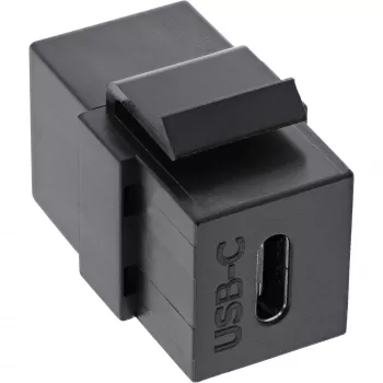 InLine USB 3.1 snap-in-moduuli, USB-C naaras/naaras, musta kotelo