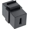 InLine USB 3.1 snap-in-moduuli, USB-C naaras/naaras, musta kotelo