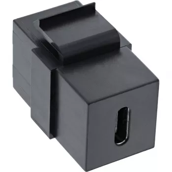 InLine USB 3.1 snap-in-moduuli, USB-C naaras/naaras, musta kotelo