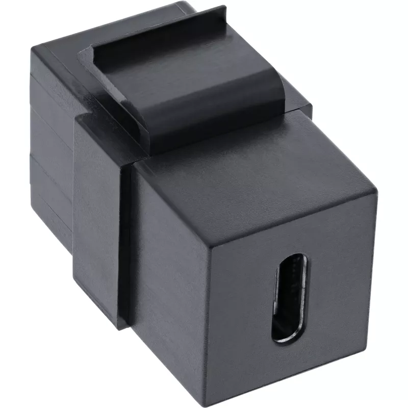 InLine USB 3.1 snap-in-moduuli, USB-C naaras/naaras, musta kotelo