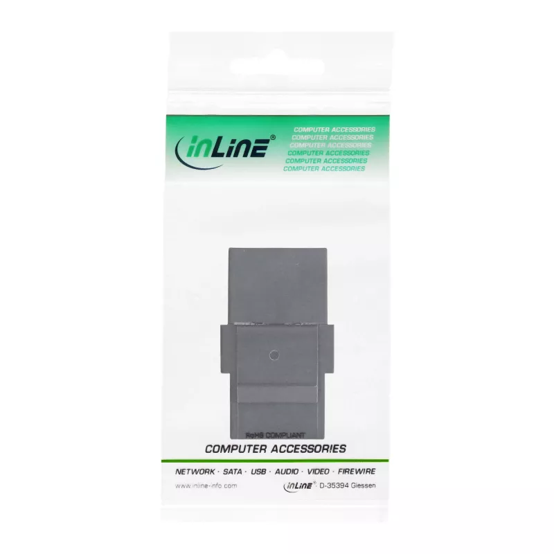 InLine USB 3.1 snap-in-moduuli, USB-C naaras/naaras, musta kotelo