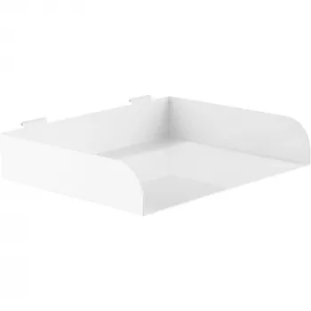 Modulaarinen hylly InLine Slatwall Shelf large valkoinen teräs 318 mm 250 mm 68 mm