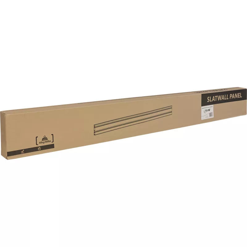 InLine alumiininen Slatwall-paneeli seinäasennukseen, valkoinen, 1,2 m