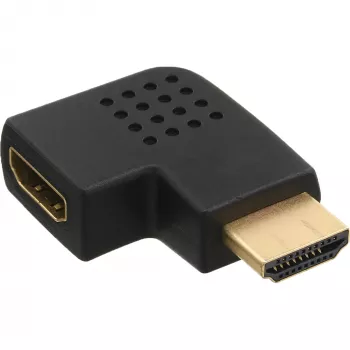 InLine HDMI-adapteri uros/naaras, sivulle vasemmalle kulma, kullattu 17600S