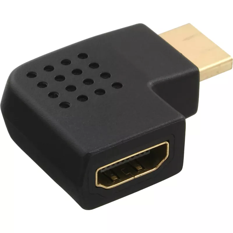 InLine HDMI-adapteri uros/naaras, sivulle vasemmalle kulma, kullattu 17600S