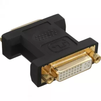 InLine DVI-I -adapteri digitaalinen + analoginen 24+5 naaras / naaras, musta, kullattu
