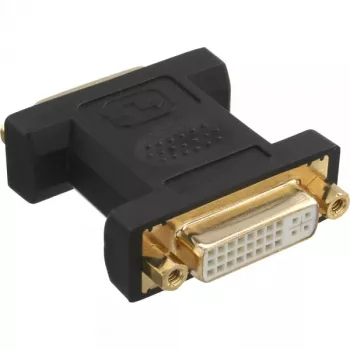 InLine DVI-I -adapteri digitaalinen + analoginen 24+5 naaras / naaras, musta, kullattu