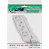 InLine jatkojohto, 4-osainen, 2x CEE7/3 + 2x Euro CEE 7/16, valkoinen, 5 m