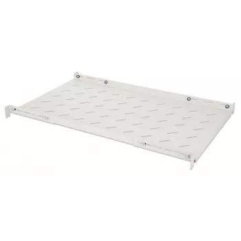 Intellinet 19 tuuman kiinteä hylly (säädettävä), 1U, 750 mm hyllysyvyys, 750–950 mm säädettävä kiskosyvyys, enintään 20 kg, harmaa, elinikäinen takuu