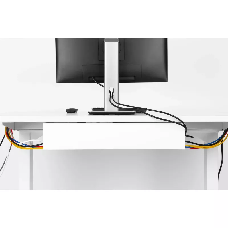 Pöydänalainen kaapelinhallintajärjestelmä InLine 23190B, teräs, musta, 114×600×76 mm