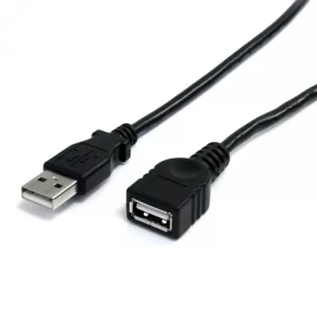 StarTech.com 3 m musta USB 2.0 jatkokaapeli A-A - uros/naaras