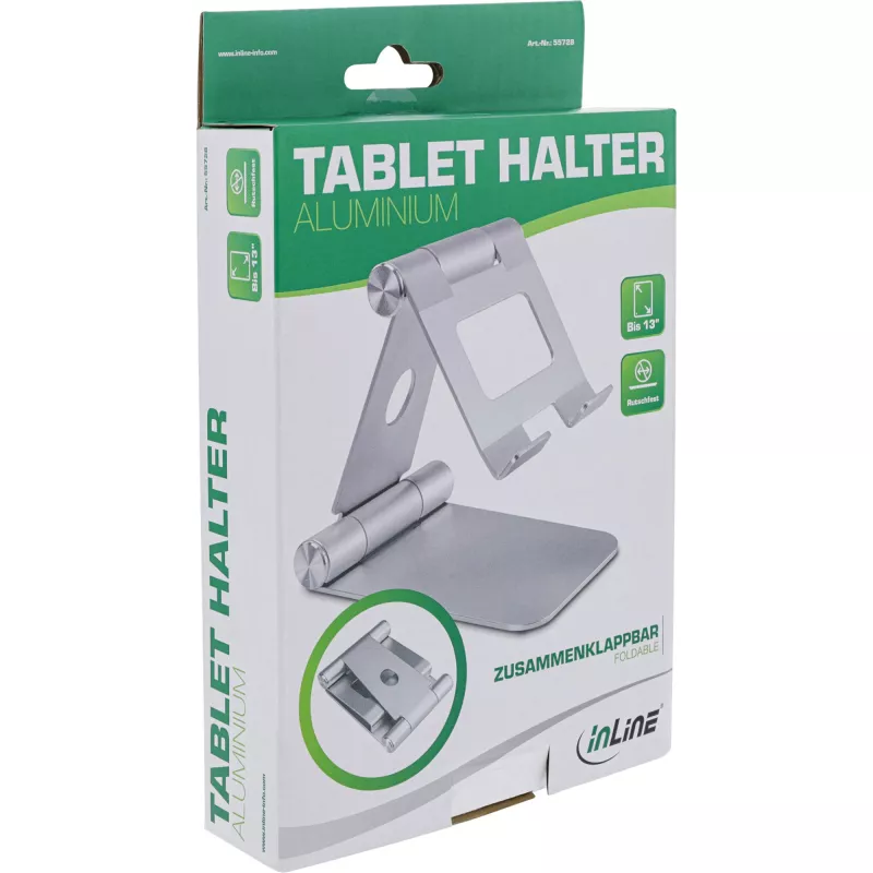 Tablettiteline InLine 55728 alumiini universaali enintään 13 tuumaa