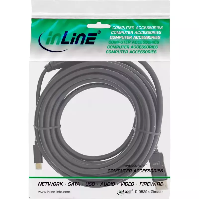 USB-DisplayPort-kaapeli InLine 64121 USB-C uros DisplayPort uros 1 m