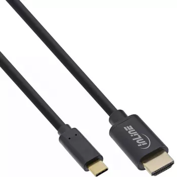 InLine USB-näyttökaapeli, USB-C uros HDMI uros, 3 m