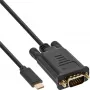 InLine USB-näyttökaapeli, USB-C uros / VGA uros (DP Alt Mode), musta, 2 m