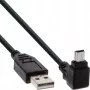 USB Type-A-uros / Mini 5-pin-uros 90° kulma musta 1 m InLine 34110