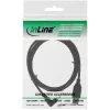 USB Type-A-uros / Mini 5-pin-uros ylöspäin 90° kulma musta 3 m InLine 31430