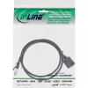 InLine verkkokaapeli integroidulla jatkolla, S/FTP (PiMf), Cat.6A, LSZH, kupari, 3 m