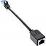 InLine verkkokaapelin jatko, RJ45-suojaus, S/FTP (PiMf), Cat.6A, 0,2 m