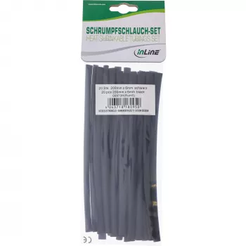 Supistussukka InLine 200 mm pituus, 6 mm–3 mm halkaisija, 20 kpl, musta