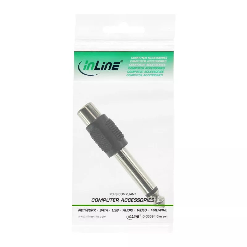 InLine audioadapteri 6,3 mm uros RCA mono naaras 99322