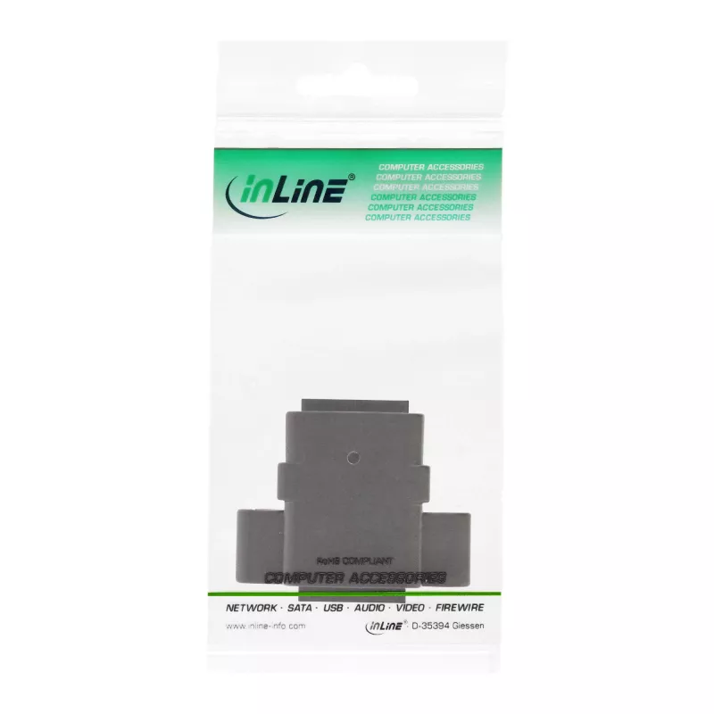 InLine Patch-kaapelin liitin UTP 2x RJ45 naaras asennukseen