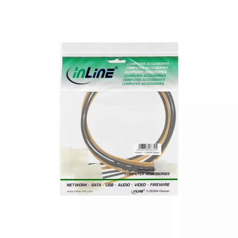 InLine virtasovitinkaapeli 2x 5,25