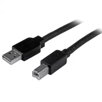 StarTech.com 15 m aktiivinen USB 2.0 A - B -kaapeli, pitkä USB-tulostinkaapeli, 1x USB-A (uros), 1x USB-B (uros) – musta