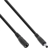 InLine DC-jatkokaapeli, DC-uros/naaras 4,0x1,7 mm, musta, 3 m