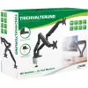 InLine pöytäteline nostomekanismilla ja USB/audio, 2 näyttöä enintään 81 cm (32 tuumaa), musta