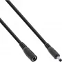InLine DC-jatkokaapeli, DC-uros/naaras 4,0x1,7 mm, musta, 1 m