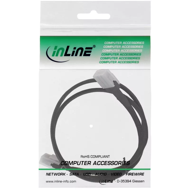 InLine SAS-kaapeli sisäinen, Mini-SAS SFF-8087 - Mini-SAS SFF-8087, sidebandilla, 0,5 m