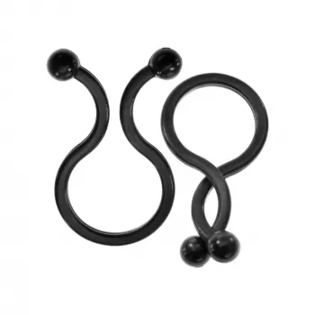 Twist Ties InLine 26–30 mm musta, 10 kpl — kaapelin/nyörin järjestelijä, 30 mm pituus