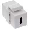 InLine USB 3.1 Snap-In-moduuli, USB-C naaras/naaras, valkoinen kotelo