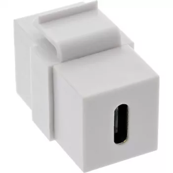 InLine USB 3.1 Snap-In-moduuli, USB-C naaras/naaras, valkoinen kotelo