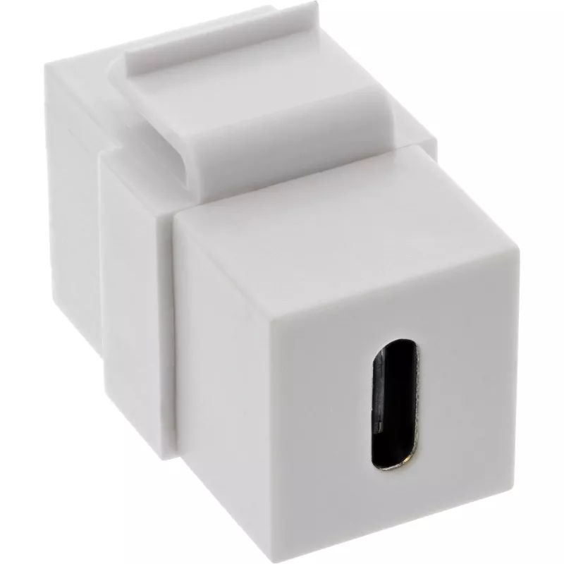 InLine USB 3.1 Snap-In-moduuli, USB-C naaras/naaras, valkoinen kotelo