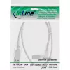 InLine USB 2.0 -kaapeli suorakulmainen Type-A uros / B uros läpinäkyvä 3 m